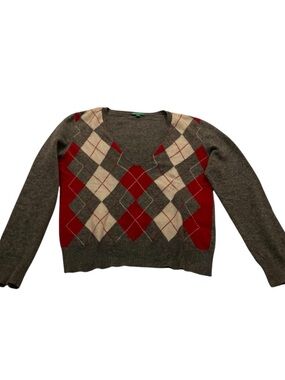 Vintage Benetton Argyle Sweater